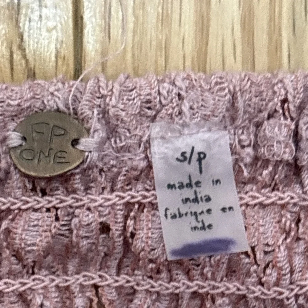 Free People Adella Crochet Lacey Bra Mauve Pink‎ Romantic Boho Festival - Small